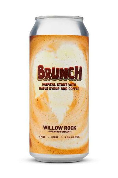 BRUNCH oatmeal coffee stout in a dark tulip glass