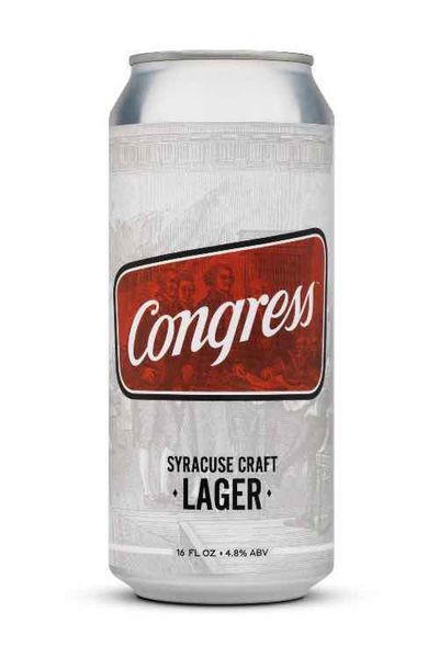 Congress American Light Lager in a chilled glass