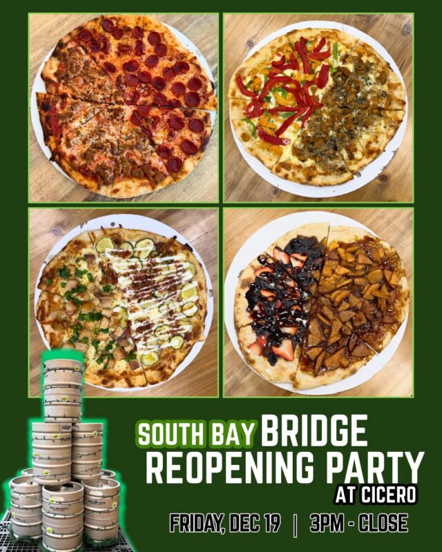 We’re celebrating up in Cicero with pizza specials, ALL NIGHT HAPPY HOUR, and a keg tree lighting at 8pm. It may be windy outside, but the vibes are fire in here!