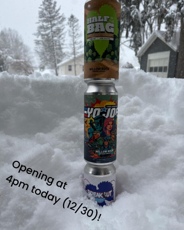 There’s a bit much out there currently, we’re going to open later today at the Cicero location today with all of this snow 4pm is then plan!