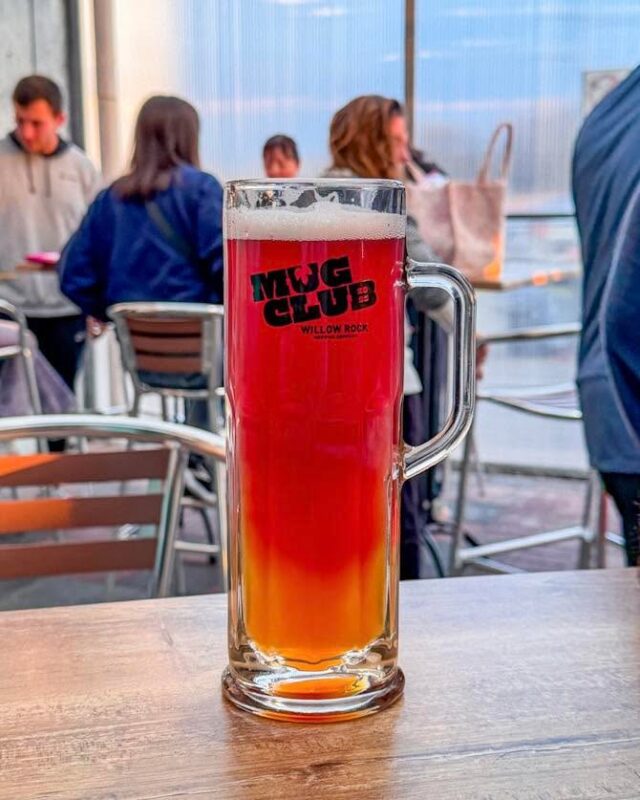Check out this gorgeous ombré mixed beer! 😍 What are your two favorite beers to mix?! Order one and mark off that square on your Willow Rock Bingo board. 

📸 shoutout to RJ for this picture in one of his old mug club glasses.
