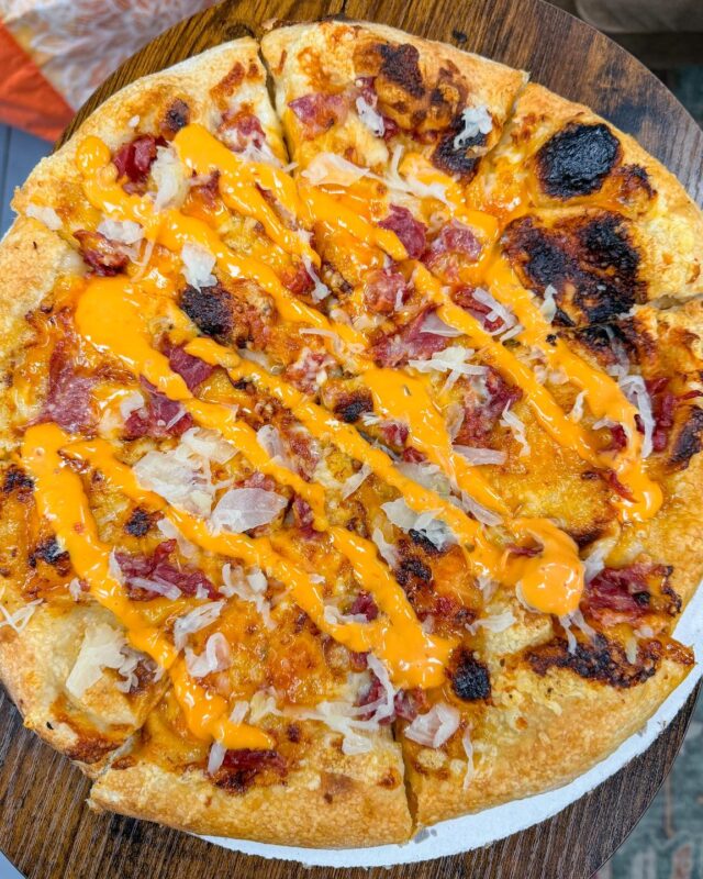 It’s Double Beer Release Day! We’re sipping on our Galway Irish Red Ale & ExBEERimental 22 Hazy IPA while enjoying Reuben pizzas 😋