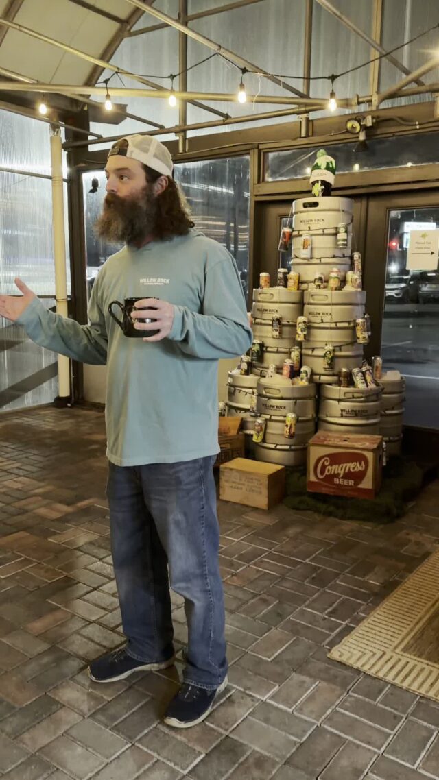 Cheers to a reopened bridge, a room full of beer-loving community members, and our first ever keg tree lighting!