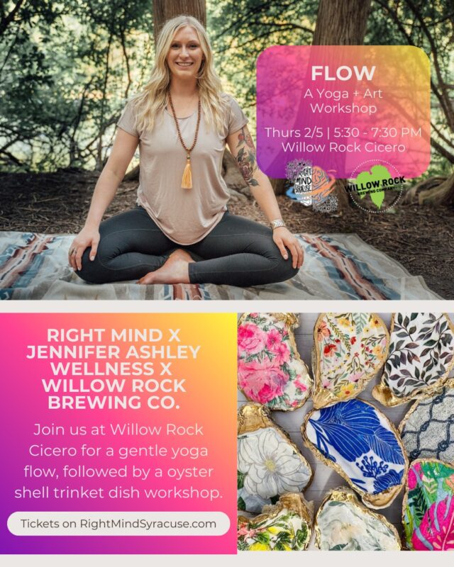 There's nothing like a little yoga and craft-making to take these winter blues away. Mark your calendars for Thursday, February 5th for a night of "flow" with yoga and a trinket dish workshop in our Cicero greenhouse.

🧘‍♀️ Join @rightmindsyracuse and @jen_ash_wellness for a gentle, accessible yoga flow focused on mindfulness and breath awareness, paired with a thoughtful sequence of postures to stretch, strengthen, and balance your body.  Perfect for all levels — come exactly as you are. 

🎨 After yoga, enjoy an Oyster Shell Trinket Dish Workshop.  During this workshop, you’ll have an array of patterns and colors to decoupage with!  We’ll edge them with gold and will provide beads to add to the dish if you’d like too! 

Tickets available while they last at RightMindSyracuse.com