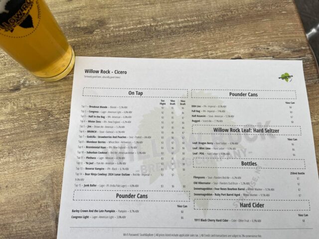 Cicero’s Tap list for today, we know people have been asking! 🍻🍻