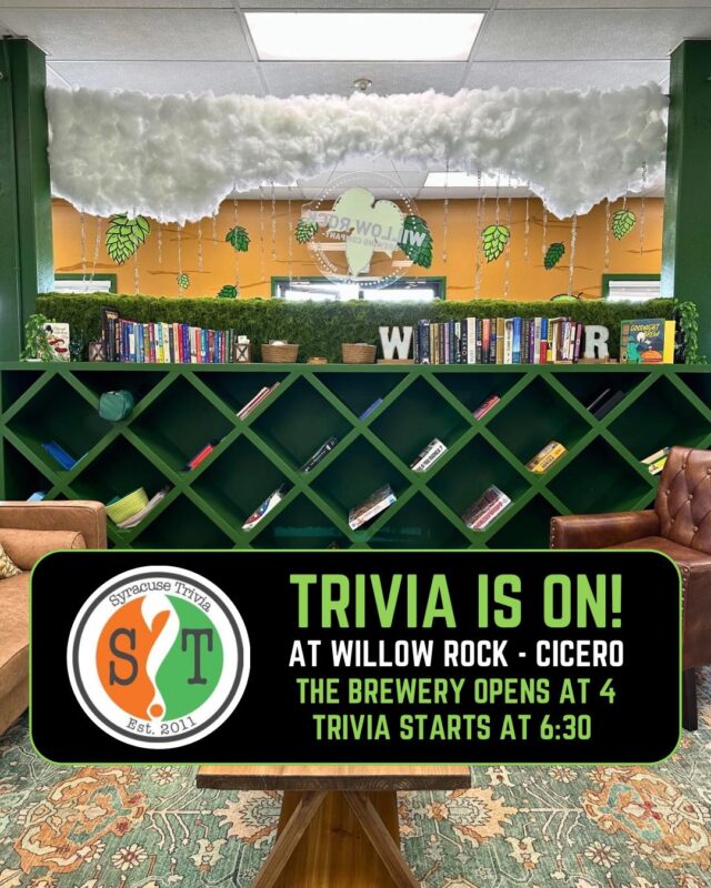 Most places are closed or closing early, but we are opening up in Cicero! If you are venturing out tonight, your options are limited - so come grab a pint with us and play trivia with @syracusetrivia