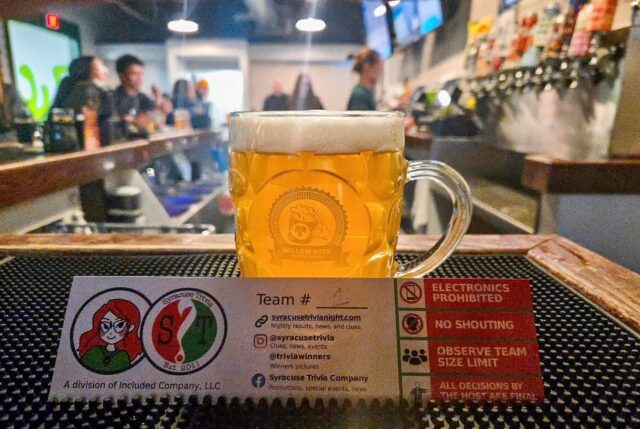 It’s trivia night in Cicero! Call up your smartest friends and come out for a night of fun with Syracuse Trivia Company in the greenhouse. Prizes awarded for the top three teams 🏆