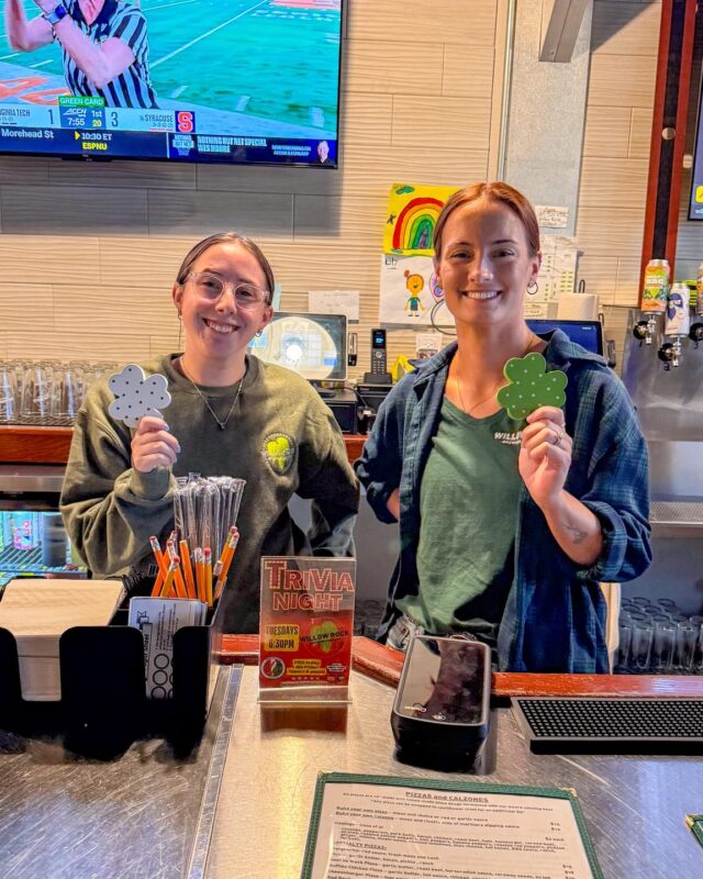 TGIF! Come start your weekend at Willow Rock with Anastasia & Kelsey behind the bar and Mark Nanni on guitar. Cheers 🍻