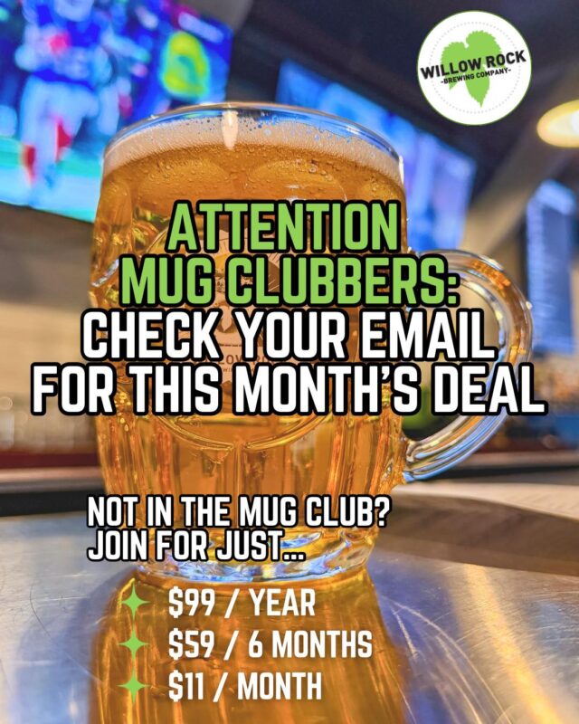 Hey Mug Clubbers! Make sure to check your email for this month’s special mug club deal. 📧 

Not in the mug club? It’s never too late to join! Become a member for $99/year, $59/6 months, or $11/month. Trust us, you’ll save more money than you’ll spend 😉 

#thinknydrinkny #craftbeer #syracuse